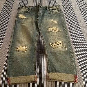 Distressed jeans